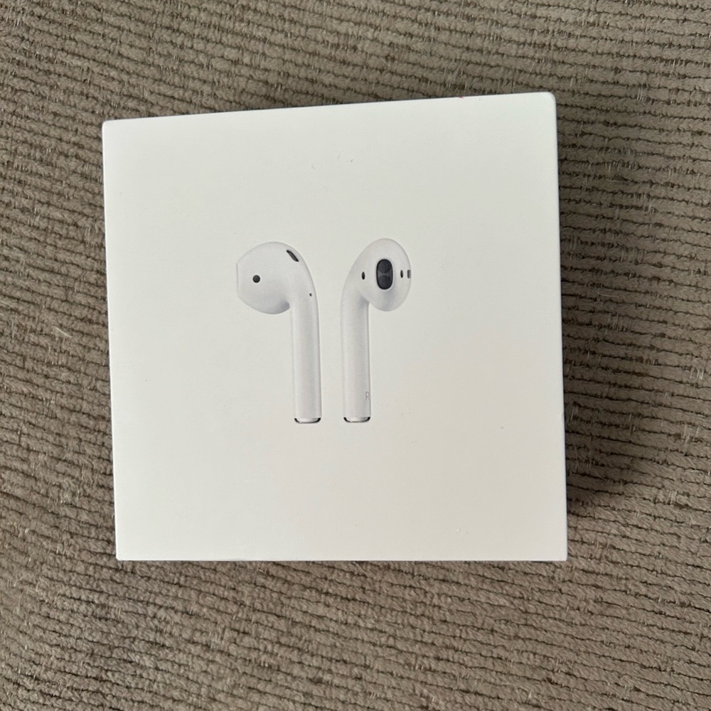 Empty Apple Air pods box with instructions